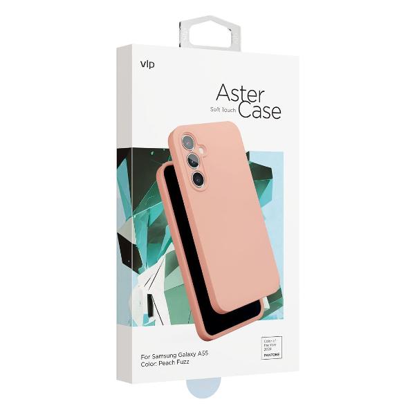 Чехол vlp Aster Case для Samsung A55 персиковый