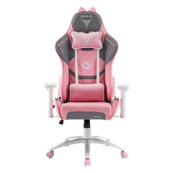 Кресло компьютерное игровое ZONE 51 KITTY MEOW Edition Z51-KIM-GY серое