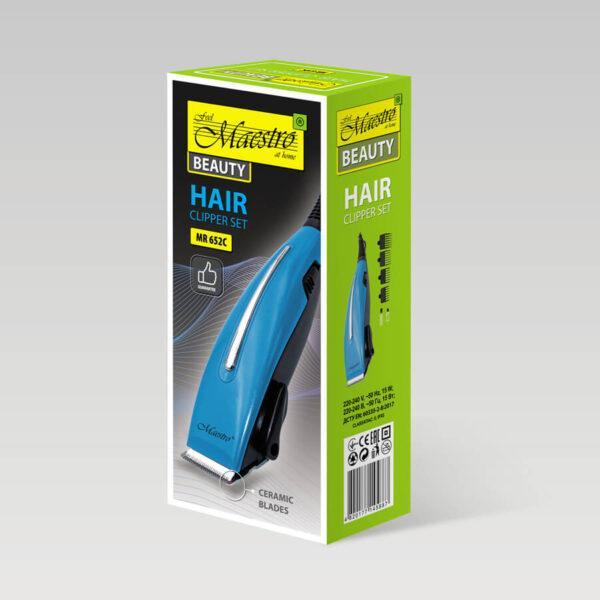 Машинка для стрижки волос Maestro MR-652C красная