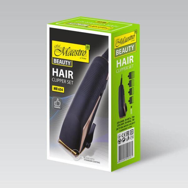 Машинка для стрижки волос Maestro MR-654Ti черная