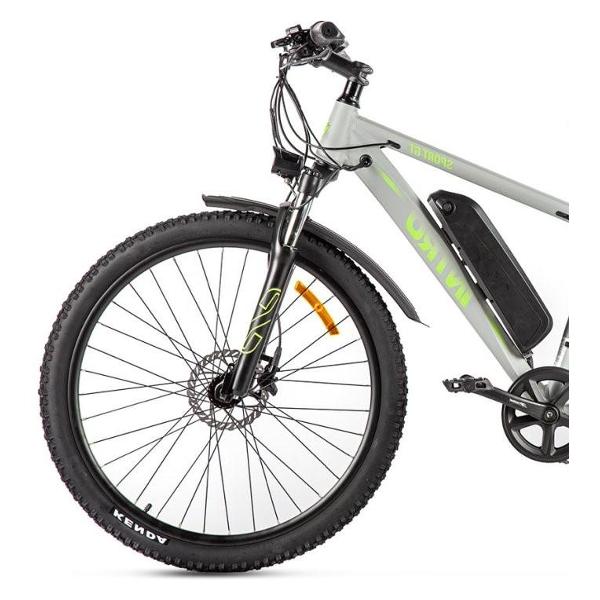 Электрический велосипед Intro Sport GT серо-зеленый