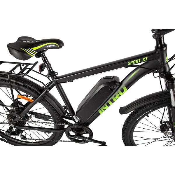 Электрический велосипед Intro Sport XT черно-зеленый