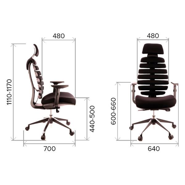 Кресло компьютерное игровое Everprof Ergo Black, ткань (черный)