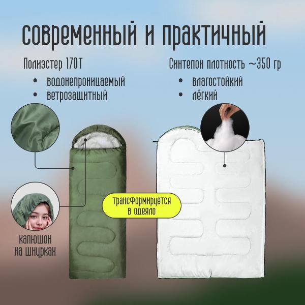 Спальный мешок HOMIUM Z01 Green