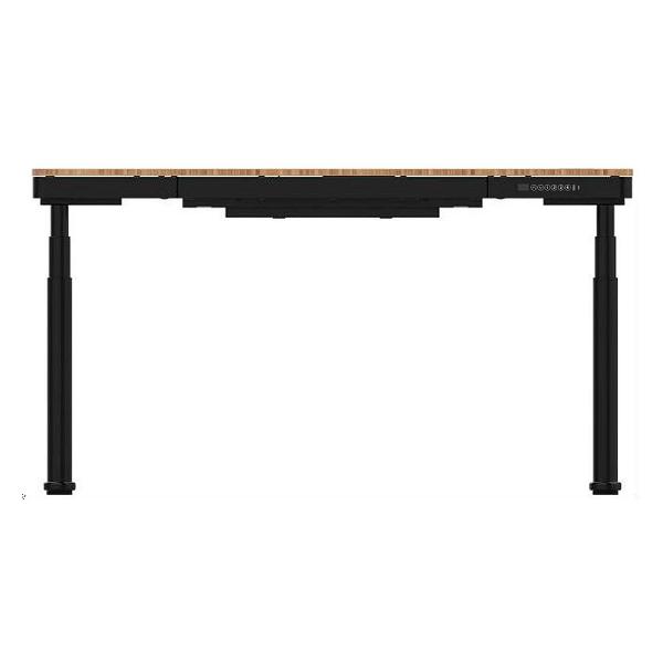 Компьютерный игровой стол с электроприводом, (QI-зарядкой и USB-портами) FoxGear FG-ED-55B (черный)