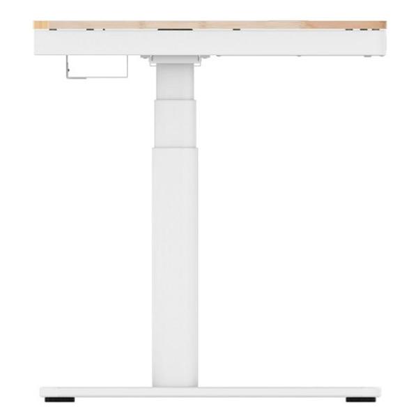 Компьютерный игровой стол с электроприводом, (QI-зарядкой и USB-портами) FoxGear FG-ED-55W (белый)