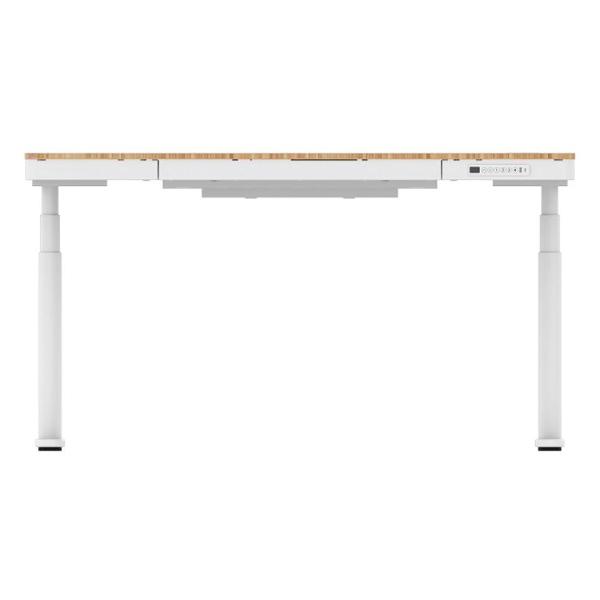 Компьютерный игровой стол с электроприводом, (QI-зарядкой и USB-портами) FoxGear FG-ED-55W (белый)