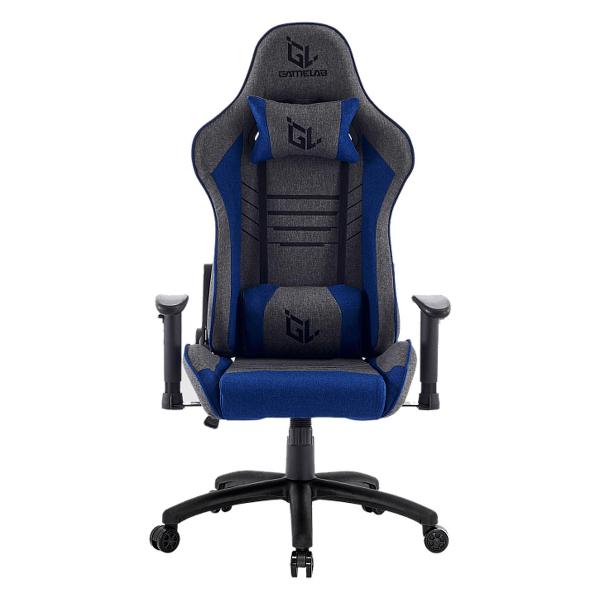 Кресло компьютерное игровое GameLab WARLOCK (GL-732) Breeze Gray, (серый/синий)