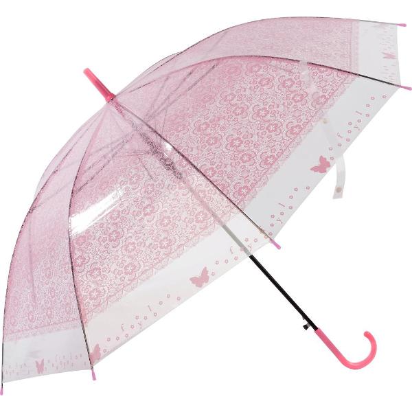 Зонт Рыжий Кот BASIC 90 трость розовый