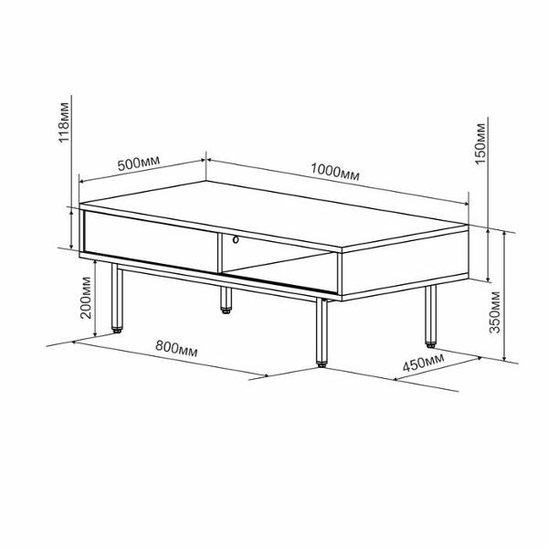 Столик журнальный нет бренда 10397742 золотой