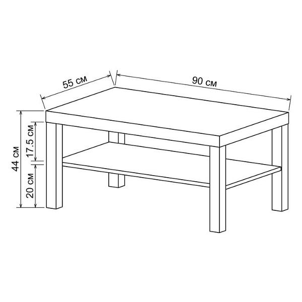 Столик журнальный нет бренда 10345132 белый