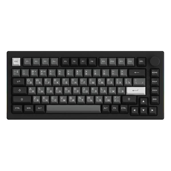 Игровая клавиатура Akko 5075S Black&Sliver V3 Pro Cream Yellow Switch