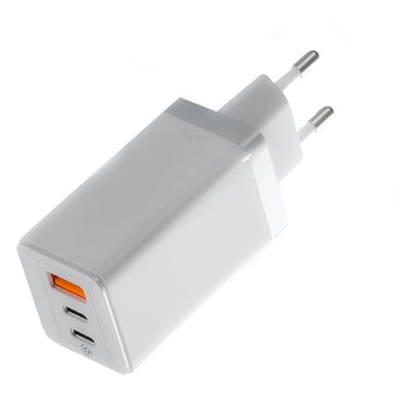 Сетевое зарядное устройство PDUSPB 65W Type-C x 2 и USB-A черный