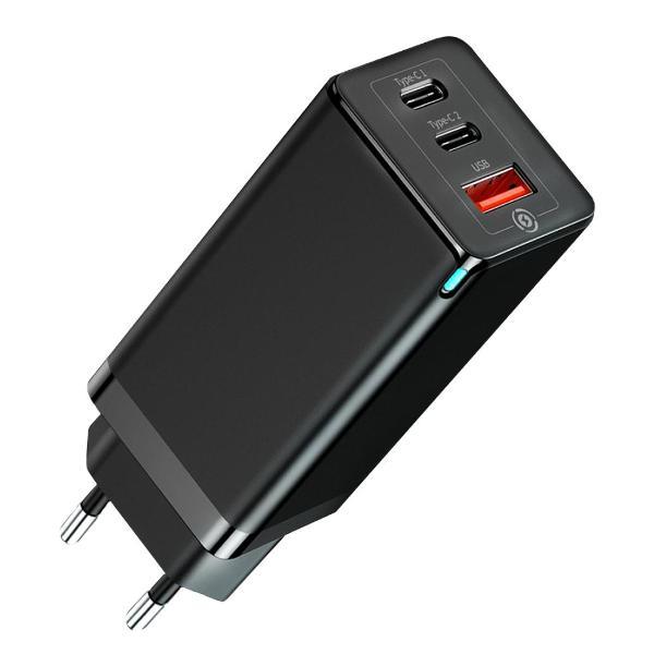 Сетевое зарядное устройство PDUSPB 65W Type-C x 2 и USB-A белый