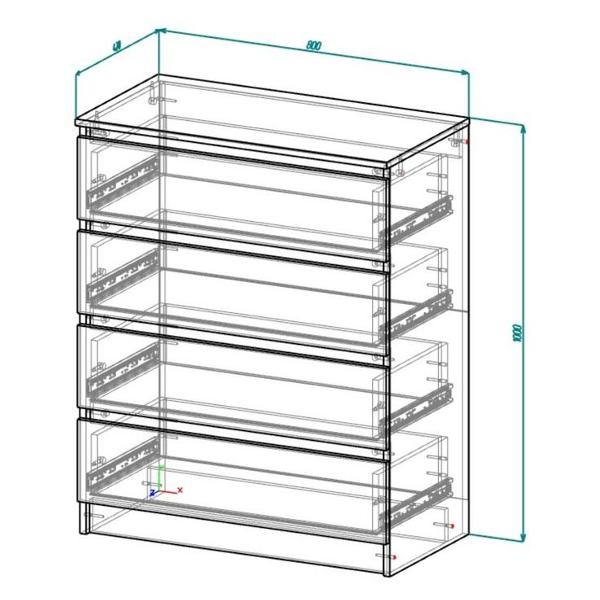 Комод интерьерный Клик Мебель 9116009