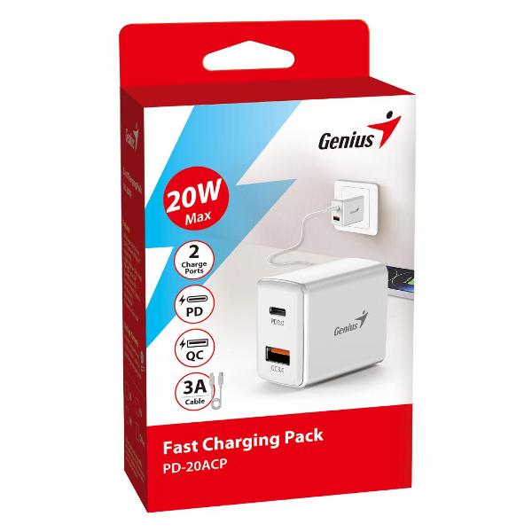 Сетевое зарядное устройство Genius PD-20ACP (32590009400)