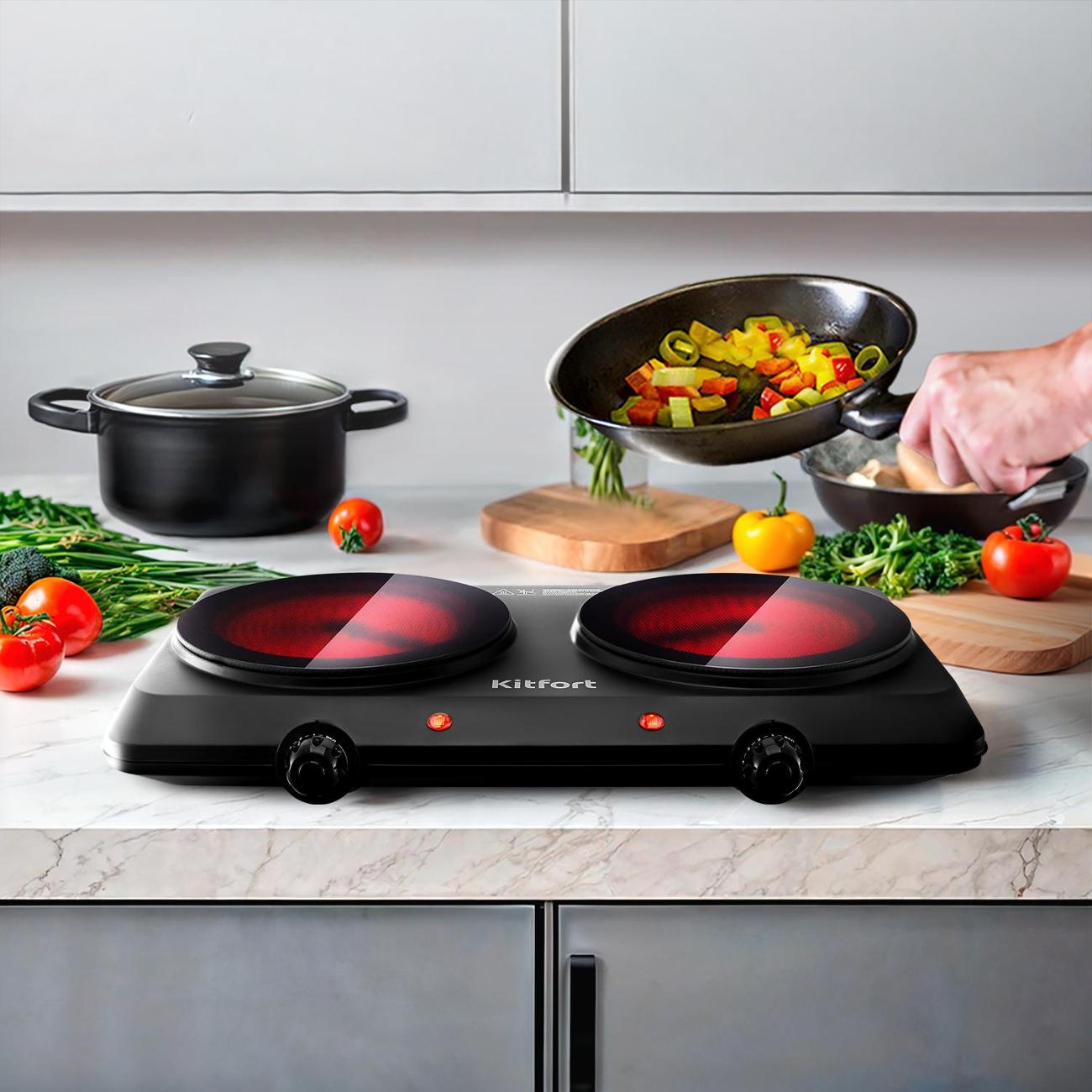 Настольная электрическая плита Kitfort КТ-169