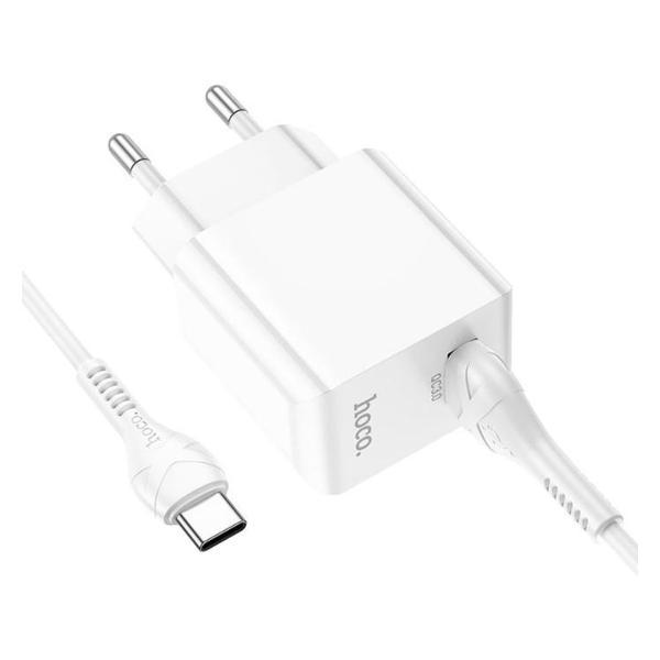 Сетевое зарядное устройство Hoco C98A,QC, кабель Type-C - USB, 1 м