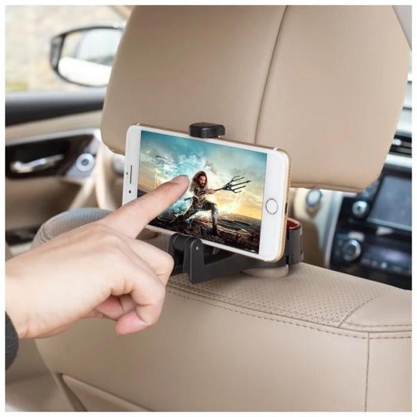 Держатель автомобильный для смартфонов Baseus на подголовник backseat черный