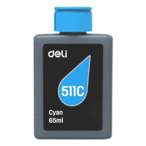 Чернила для принтера DELI 511C-EA1 голубой 65 мл фото