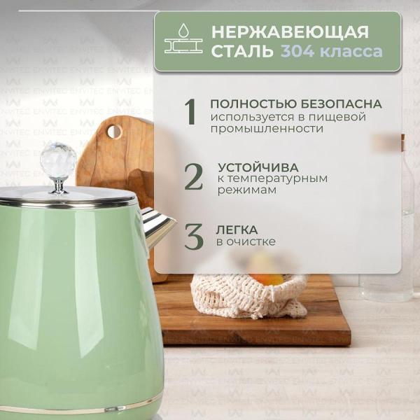Электрочайник Envitec YD-1830 (EK-601) зеленый