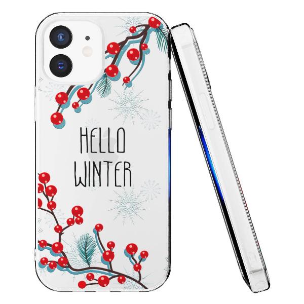 Чехол Mcover для iPhone 12/iPhone 12 Pro, Привет, Зима