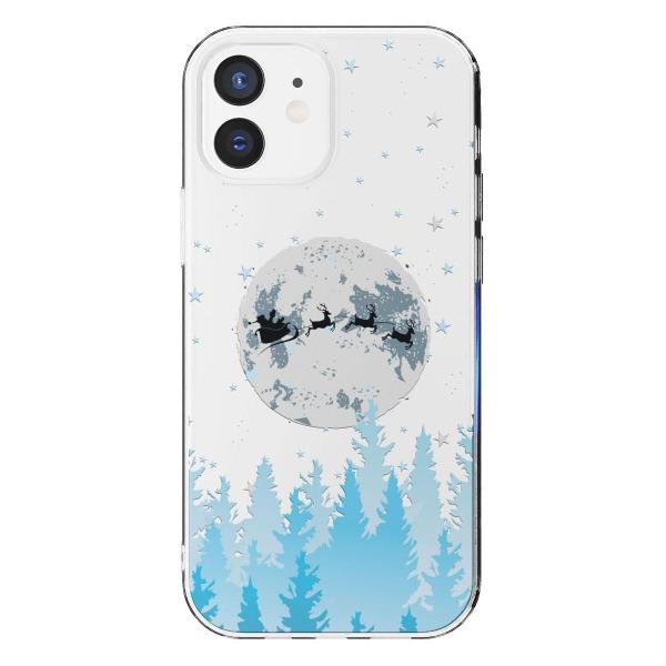 Чехол Mcover для iPhone 12/iPhone 12 Pro, Олени Санты