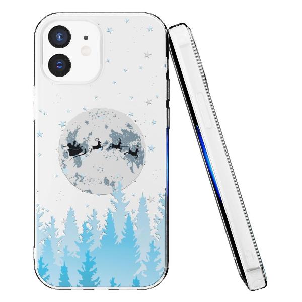 Чехол Mcover для iPhone 12/iPhone 12 Pro, Олени Санты