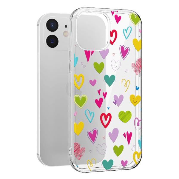 Чехол Mcover для iPhone 12/iPhone 12 Pro, Сердечки