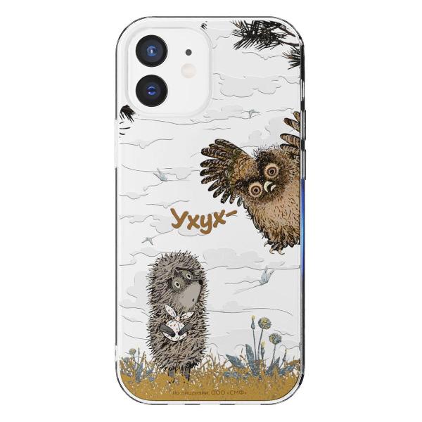 Чехол Mcover для iPhone 12/iPhone 12 Pro, Ежик и сова