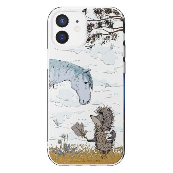 Чехол Mcover для iPhone 12/12 Pro, Ежик в тумане и лошадка