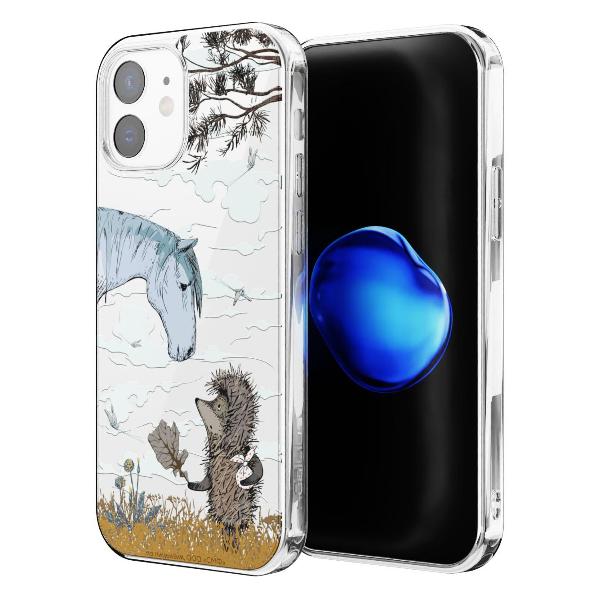 Чехол Mcover для iPhone 12/12 Pro, Ежик в тумане и лошадка