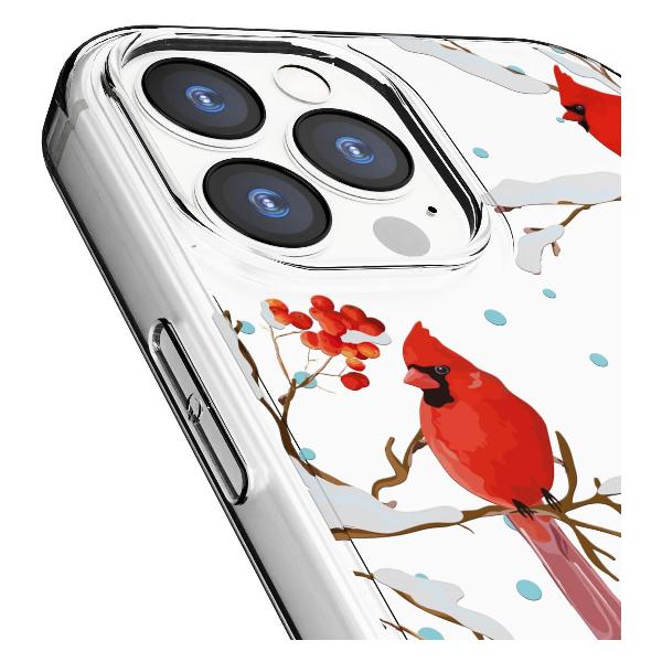 Чехол Mcover для iPhone 12 Pro Max, Рябина, снегири, зима