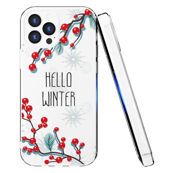 Чехол Mcover для iPhone 12 Pro Max, Привет, Зима