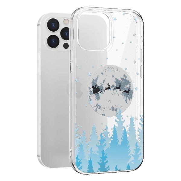 Чехол Mcover для iPhone 12 Pro Max, Олени Санты