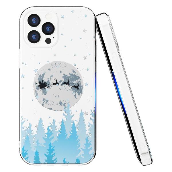 Чехол Mcover для iPhone 12 Pro Max, Олени Санты