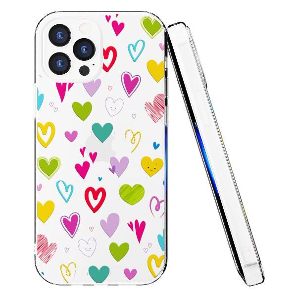 Чехол Mcover для iPhone 12 Pro Max, Сердечки