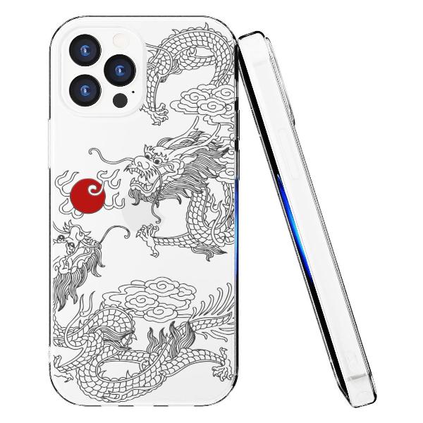 Чехол Mcover для iPhone 12 Pro Max, Японский дракон инь, аниме