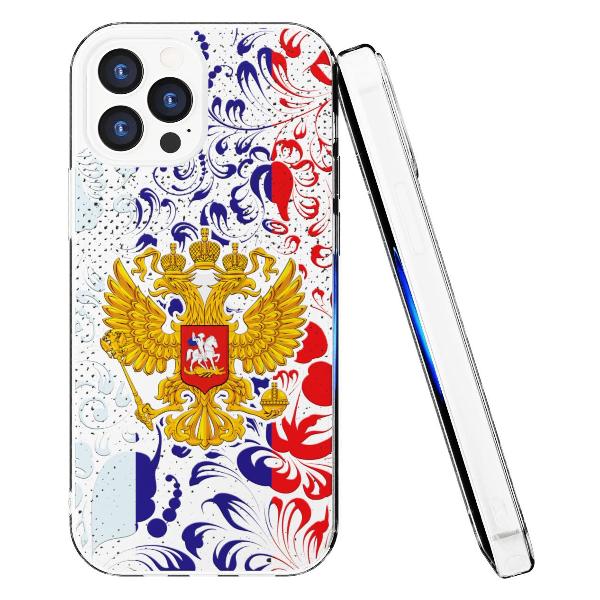 Чехол Mcover для iPhone 12 Pro Max, Герб Российской Федерации