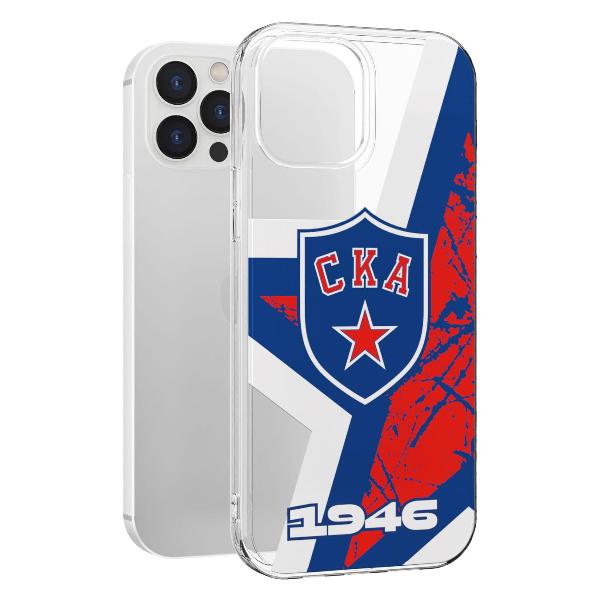 Чехол Mcover для iPhone 12 Pro Max, СКА: Эмблема клуба ver.2