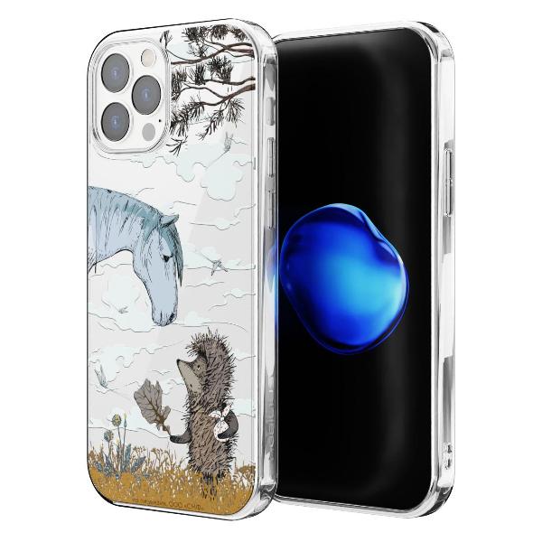 Чехол Mcover для iPhone 12 Pro Max, Ежик в тумане и лошадка