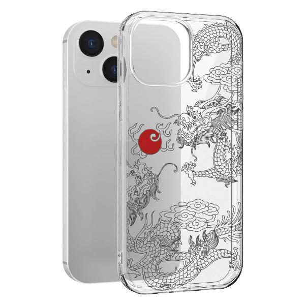 Чехол Mcover для iPhone 13 mini, Японский дракон инь, аниме