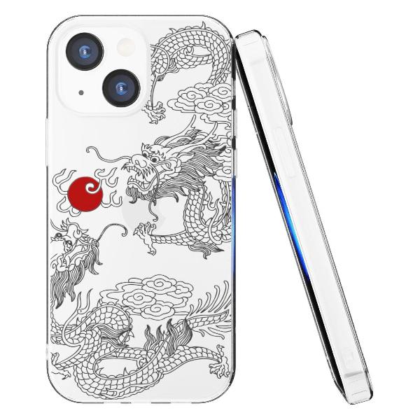 Чехол Mcover для iPhone 13 mini, Японский дракон инь, аниме
