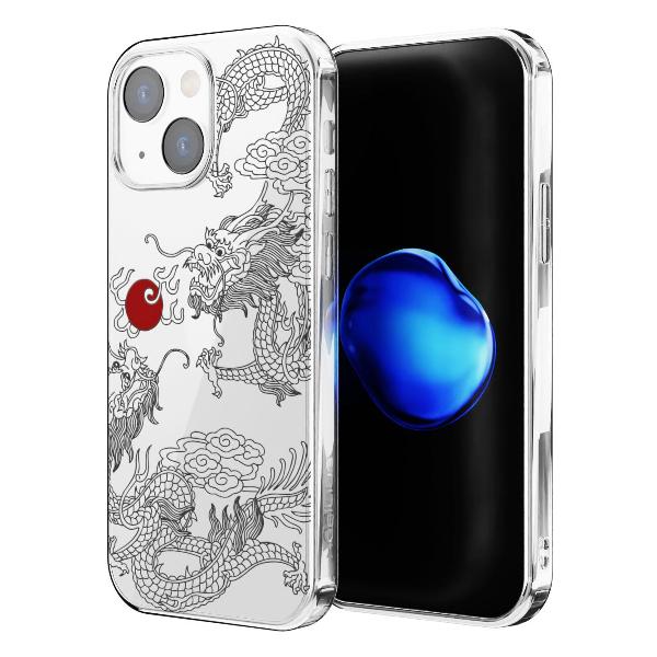 Чехол Mcover для iPhone 13 mini, Японский дракон инь, аниме