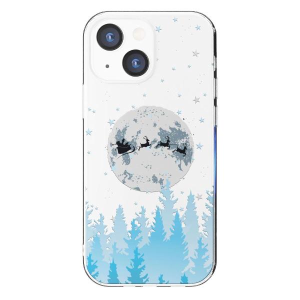 Чехол Mcover для iPhone 13 mini, Олени Санты