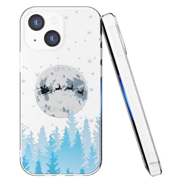 Чехол Mcover для iPhone 13 mini, Олени Санты