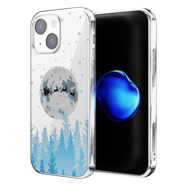 Чехол Mcover для iPhone 13 mini, Олени Санты