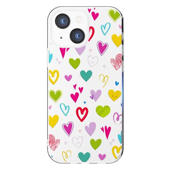 Чехол Mcover для iPhone 13 mini, Сердечки