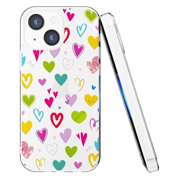 Чехол Mcover для iPhone 13 mini, Сердечки