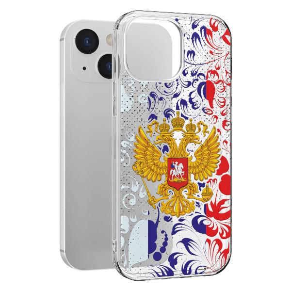Чехол Mcover для iPhone 13 mini, Герб Российской Федерации
